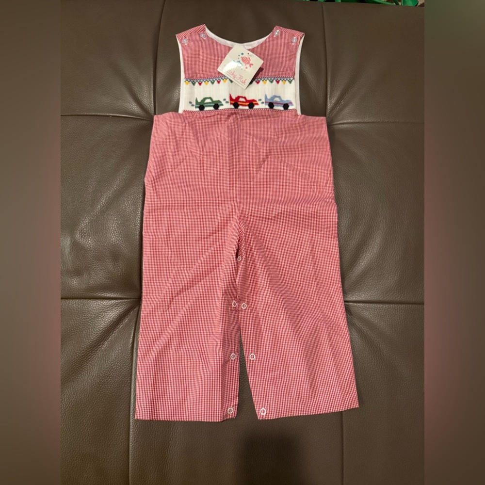 NWT Boys Gingham JonJon Smock size 2T